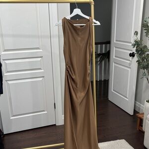 RIHOAS Brown Maxi Dress